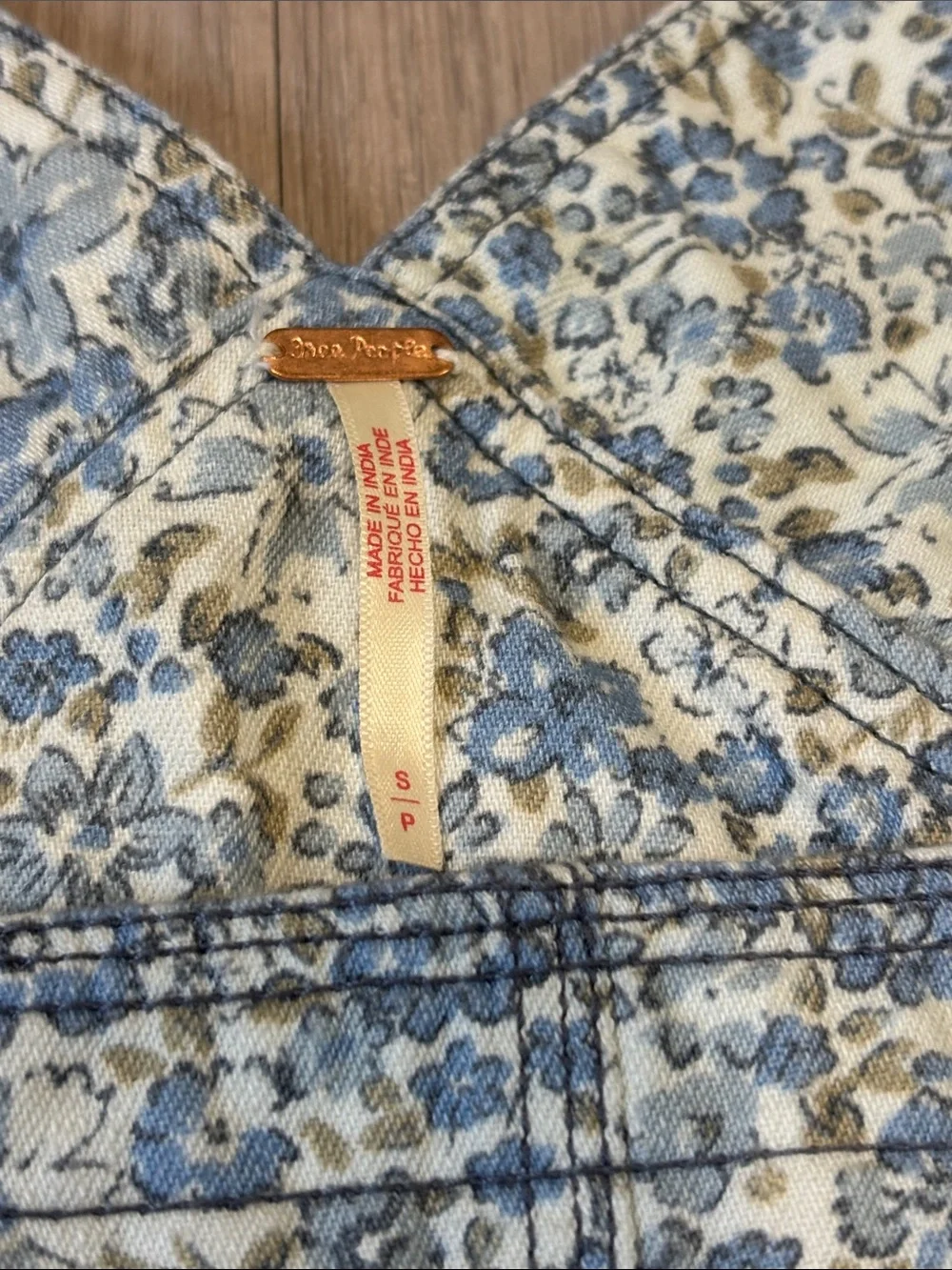 Free People Hanson Apron Midi Dress Color: Chambray Combo